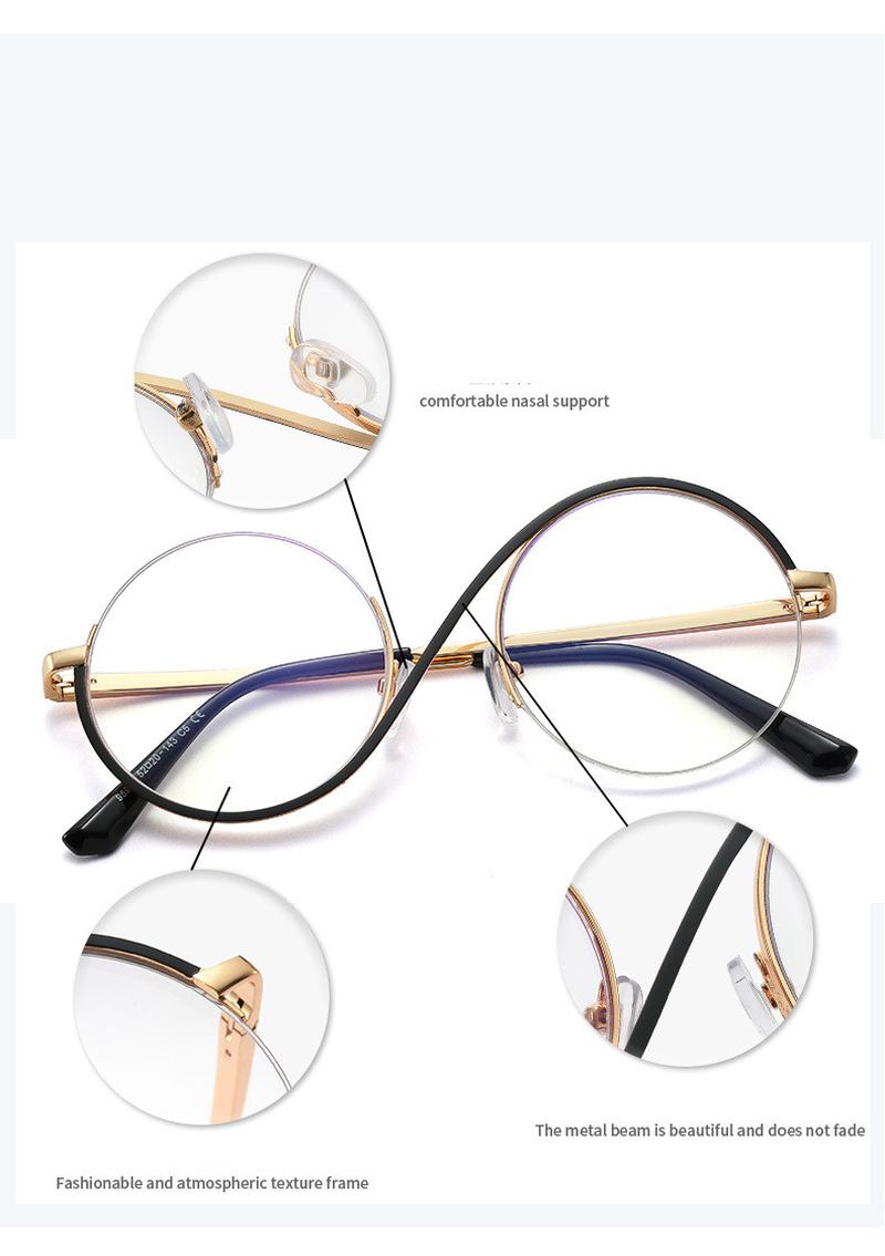 Metalowe Półramki Optyczne Anty Niebieskie Okulary