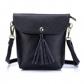 Mini Torby Na Ramię Z Prawdziwej Skóry Z Frędzlami Vintage Hasp Crossbody Torby 5.5 '' Torby Na Telefon