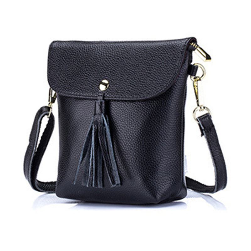 Mini Torby Na Ramię Z Prawdziwej Skóry Z Frędzlami Vintage Hasp Crossbody Torby 5.5 '' Torby Na Telefon