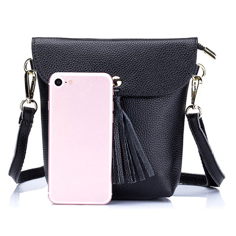 Mini Torby Na Ramię Z Prawdziwej Skóry Z Frędzlami Vintage Hasp Crossbody Torby 5.5 '' Torby Na Telefon