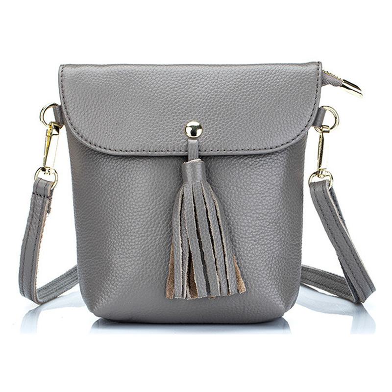 Mini Torby Na Ramię Z Prawdziwej Skóry Z Frędzlami Vintage Hasp Crossbody Torby 5.5 '' Torby Na Telefon