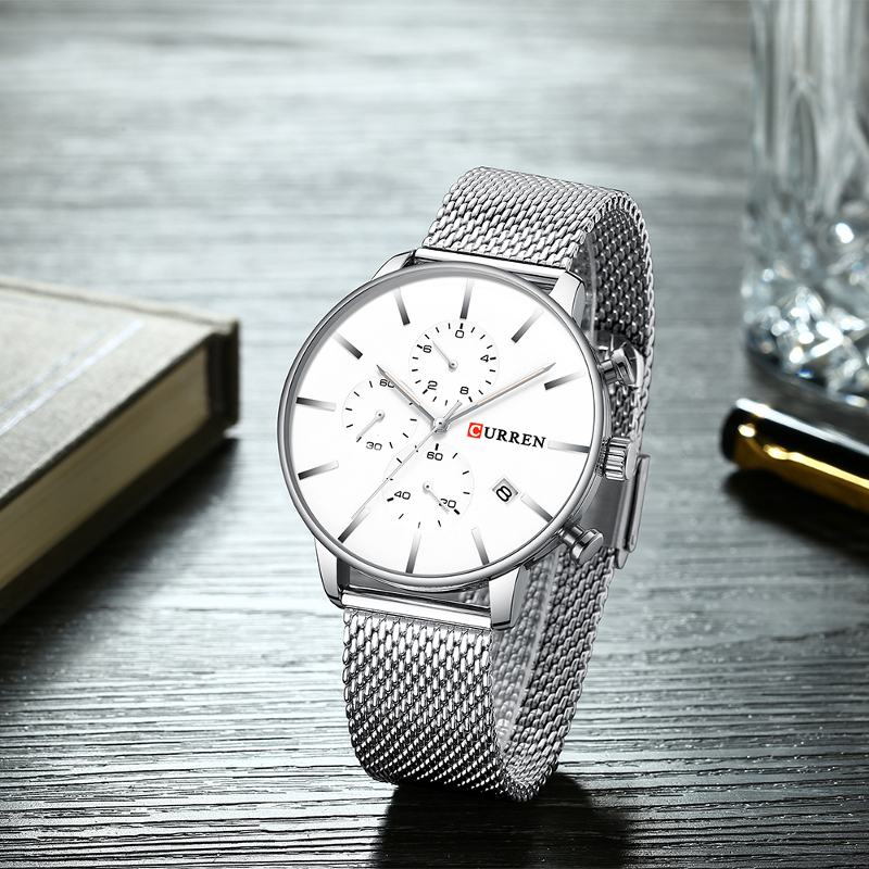 Moda Biznesmenów Zegarek Lekki Luksusowy Wodoodporny Zegarek Kwarcowy Z Dużą Tarczą