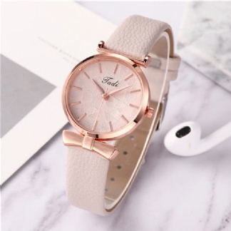 Moda Casual Eleganckie Damskie Zegarki Skórzany Pasek Dial Rose Gold Wrist Case Zegarek Kwarcowy