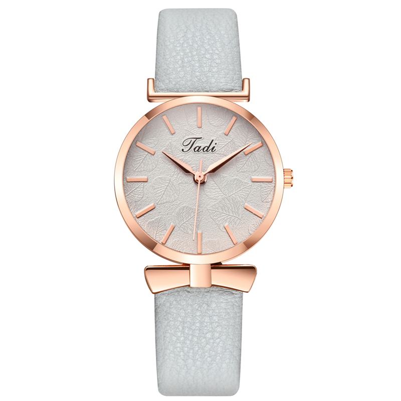 Moda Casual Eleganckie Damskie Zegarki Skórzany Pasek Dial Rose Gold Wrist Case Zegarek Kwarcowy