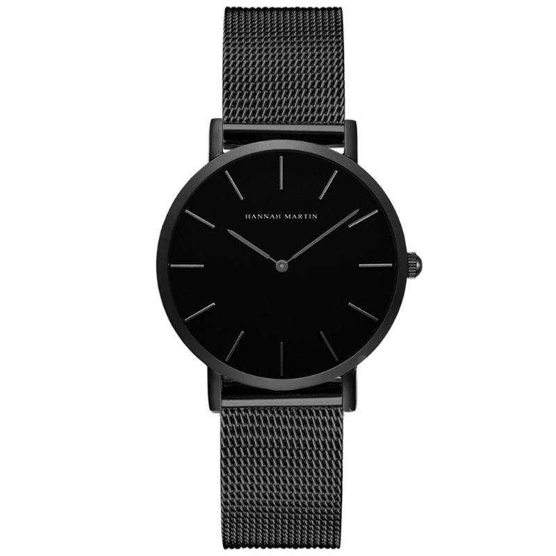 Moda Casual Simple Big Dial Steel Mesh Strap Wodoodporny Damski Zegarek Kwarcowy