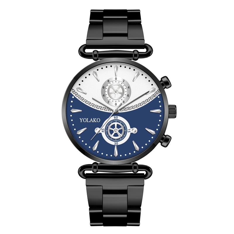 Moda Casual Steel Mesh Strap Personality Gear Dial Kwarcowy Zegarek Dla Kobiet Mężczyzn