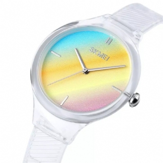 Moda Damska Zegarek Kolorowy Przezroczysty Wodoodporny Damski Zegarek Kwarcowy