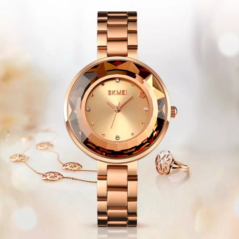 Moda Damskie Watch Trójwymiarowe Lustro Do Cięcia Proste Małe Tarcze Lady Quartz Watch