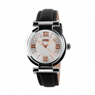 Moda Damskie Watch Wodoodporny Skórzany Pasek Casual Quartz Watch