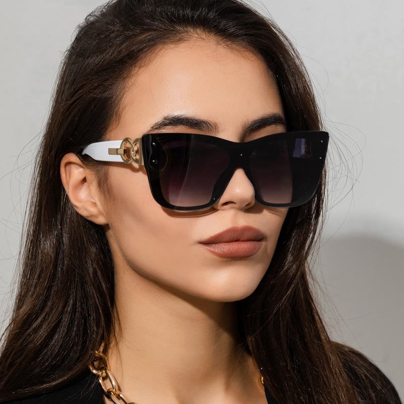 Moda Europejska I Amerykańska Kot Eye Rice Nails Damskie Okulary Przeciwsłoneczne