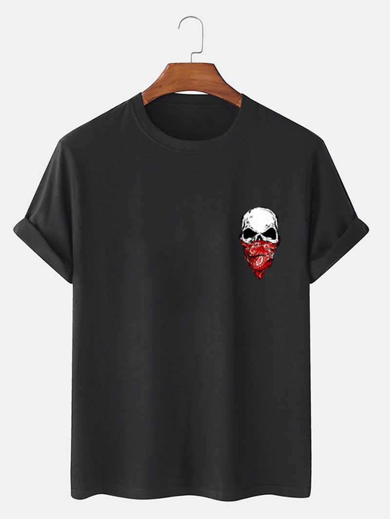 Moda Męska 100% Bawełna Rysunek Cartoon Casual T-shirty