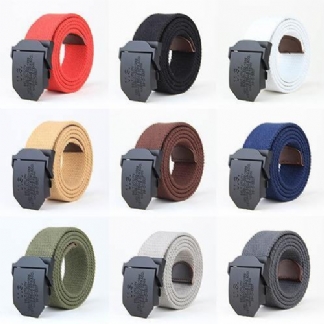 Moda Męska Outdoor Casual Solid Color Buckle Soliders Military Waist Belt