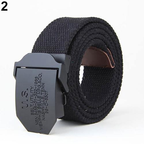 Moda Męska Outdoor Casual Solid Color Buckle Soliders Military Waist Belt