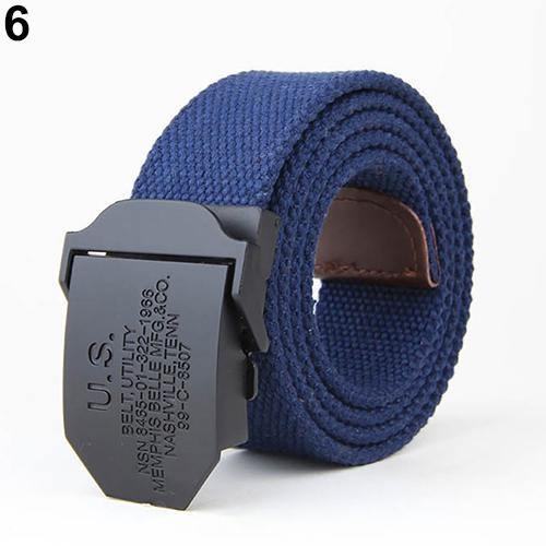 Moda Męska Outdoor Casual Solid Color Buckle Soliders Military Waist Belt