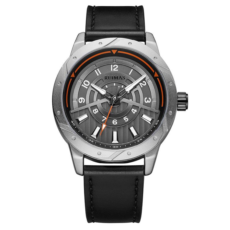 Moda Męska Zegarek 3atm Wodoodporny Skórzany Pasek Casual Quartz Watch