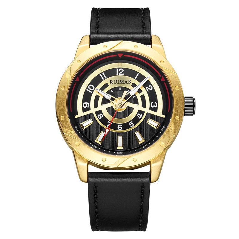 Moda Męska Zegarek 3atm Wodoodporny Skórzany Pasek Casual Quartz Watch