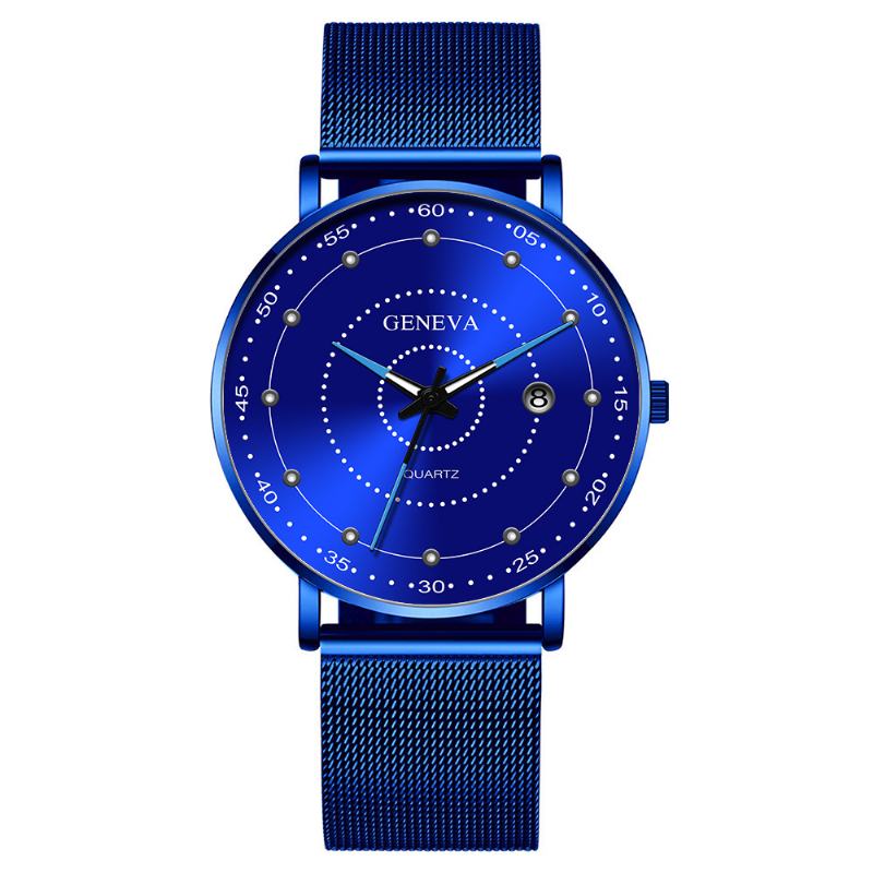 Moda Męska Zegarek Biznesowy Zdobiony Wskaźnik Luminous Quartz Watch