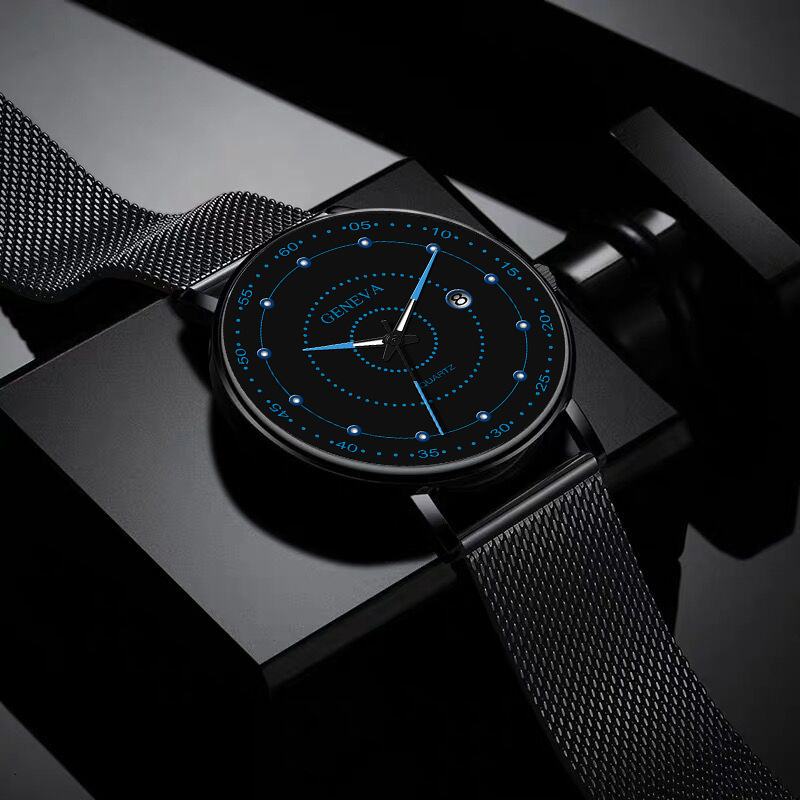 Moda Męska Zegarek Biznesowy Zdobiony Wskaźnik Luminous Quartz Watch