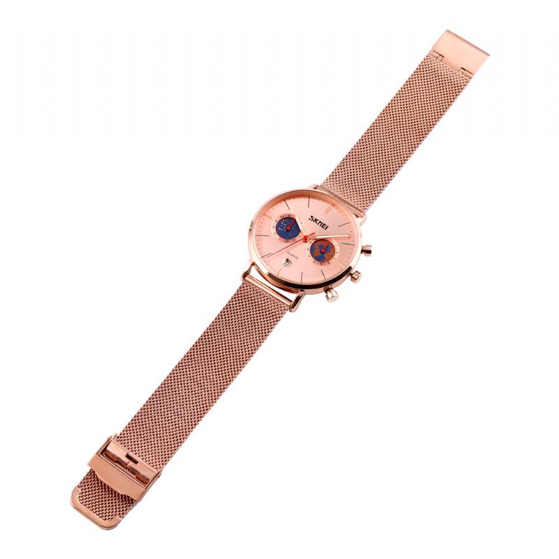 Moda Męska Zegarek Świecący Wyświetlacz Daty Chronograf Kreatywny Zegarek Kwarcowy Z Małą Tarczą