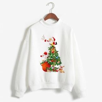 Moda Świąteczny Sweter CZarny Z Długim Rękawem Kobiety Panie Femme Harajuku Ubrania Damskie Plus Rozmiar Zimowy Nowy Rok Sweter