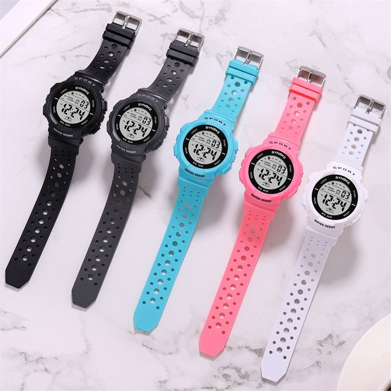 Moda Watch 3atm Wodoodporny El Light Wielofunkcyjny Kolorowy Sportowy Zegarek Cyfrowy Led