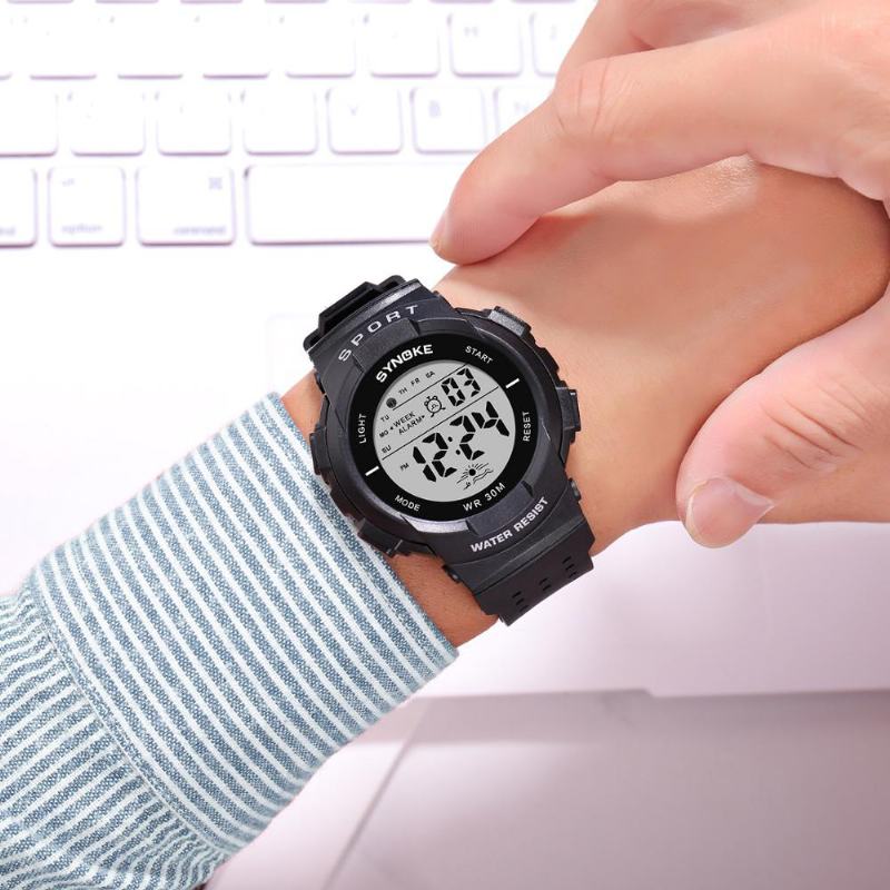 Moda Watch 3atm Wodoodporny El Light Wielofunkcyjny Kolorowy Sportowy Zegarek Cyfrowy Led
