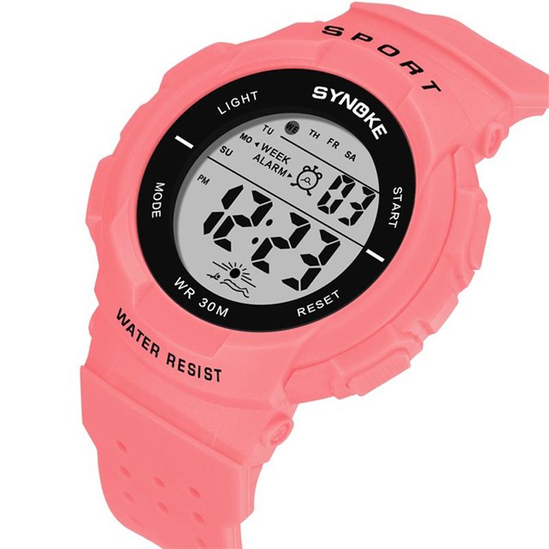 Moda Watch 3atm Wodoodporny El Light Wielofunkcyjny Kolorowy Sportowy Zegarek Cyfrowy Led