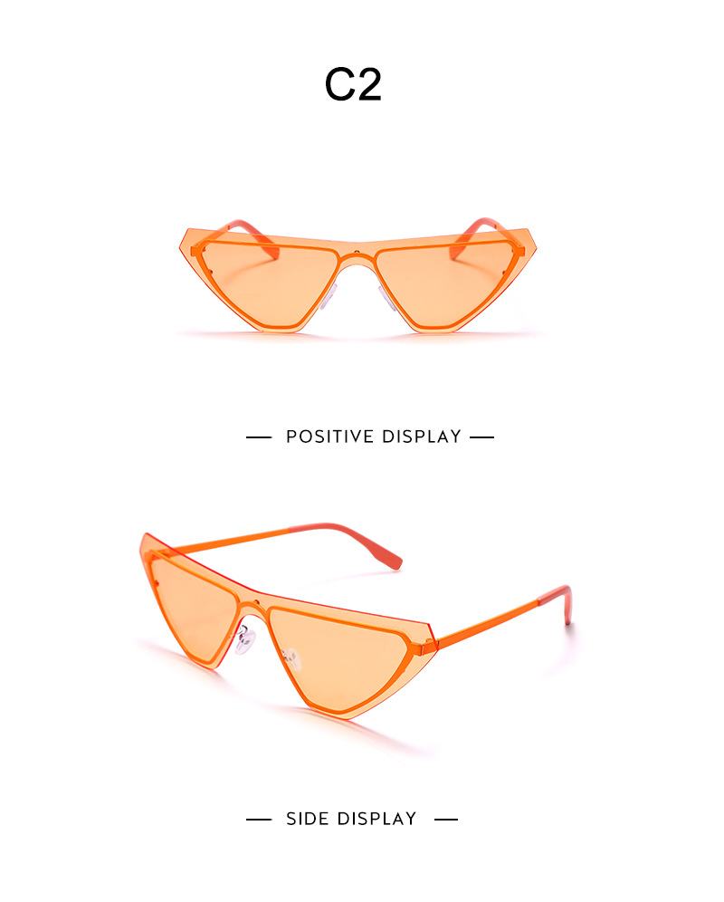 Modne Jednoczęściowe Okulary Przeciwsłoneczne Bez Oprawek Dla Kobiet