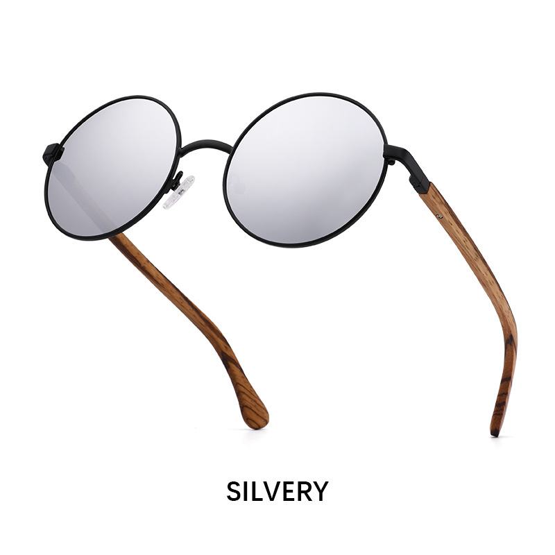 Modne Metalowe Okulary Przeciwsłoneczne Z Drewna