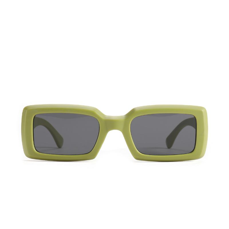Modne Okulary Przeciwsłoneczne Psonality Square Avocado Green