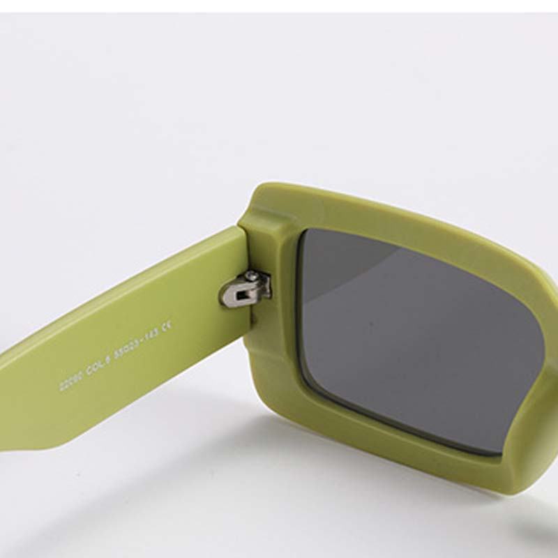 Modne Okulary Przeciwsłoneczne Psonality Square Avocado Green