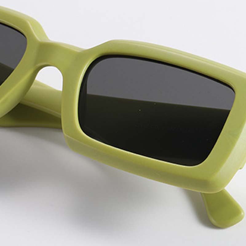 Modne Okulary Przeciwsłoneczne Psonality Square Avocado Green