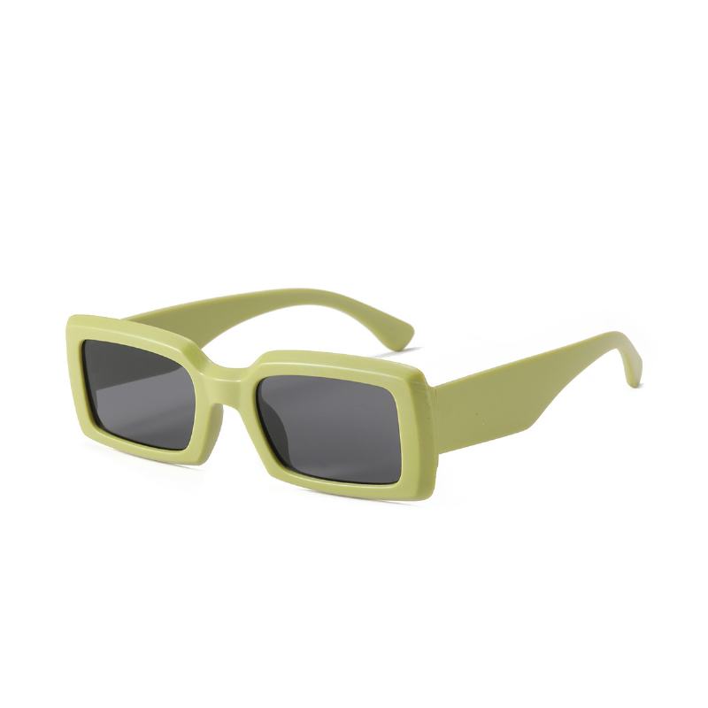 Modne Okulary Przeciwsłoneczne Psonality Square Avocado Green