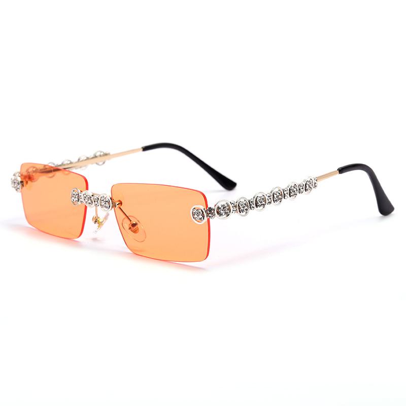 Modne Okulary Przeciwsłoneczne W Stylu Retro Z Małymi Kwadratowymi Diamentami