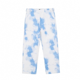 National Tide Gradient Tie-dye Kombinezony European I Nd Retro Casual Pants Loose High Street