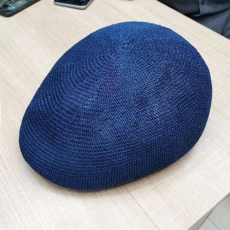 Net Hat Summer Beret Męska CZapka Z Siatki Brytyjska Casual Sun Hat Damski Kapelusz Słomkowy