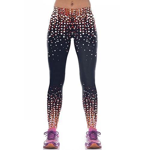 New Arrival Damskie Legginsy Spodnie Sportowe Starry Sky 3d Spot Printed Mujer Compression Legg Pants