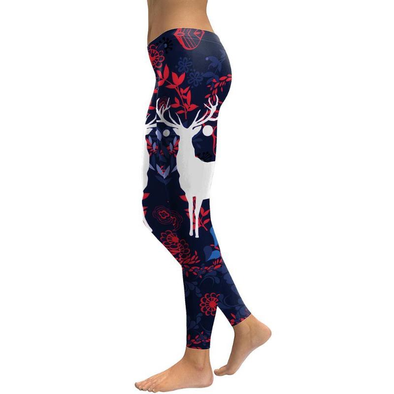 New Arrival Legginsy Damskie Jelenie Sika Nadruk Cyfrowy Animal Fitness Legg Szczupła Elastyczna Legginsy Treningowe Plus Size