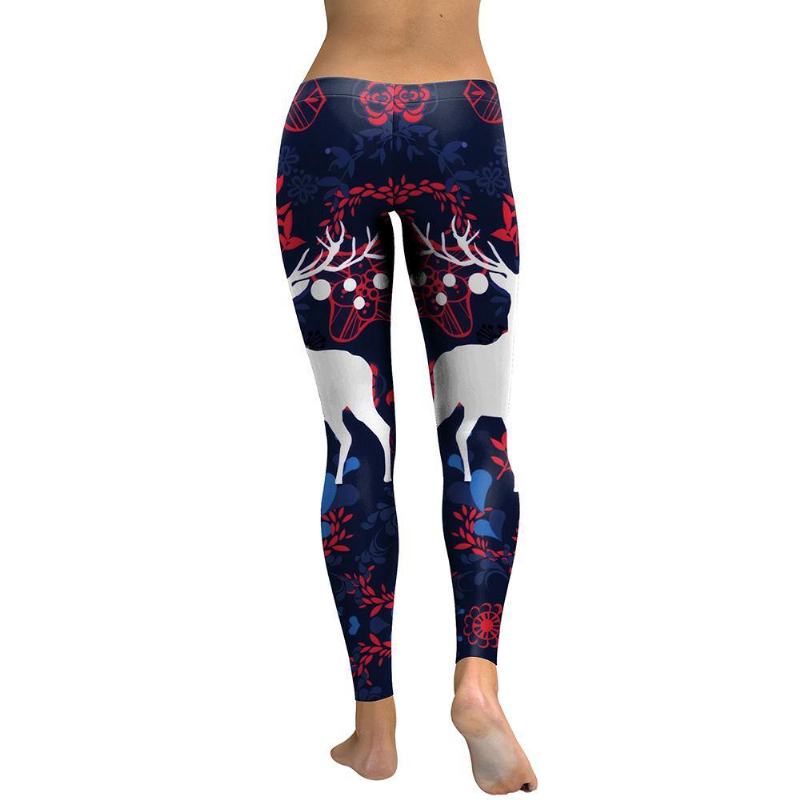 New Arrival Legginsy Damskie Jelenie Sika Nadruk Cyfrowy Animal Fitness Legg Szczupła Elastyczna Legginsy Treningowe Plus Size