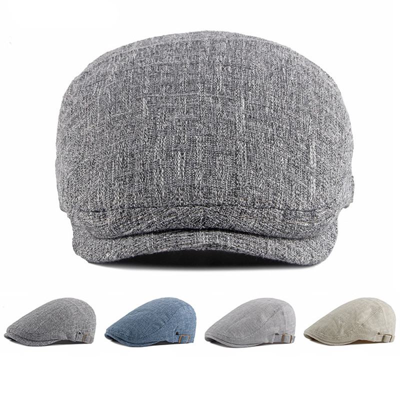 New Style Hat Brytyjski Retro Bawełniany I Lniany Beret Casual