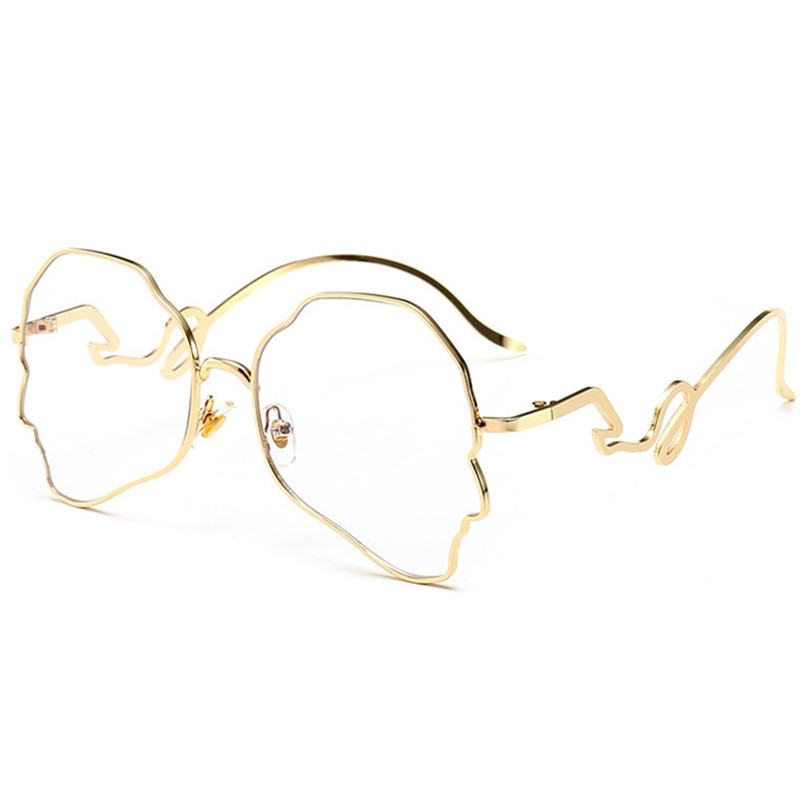Nieregularne Okulary Przeciwsłoneczne Dla Kobiet Osobowość Design Kształt Twarzy