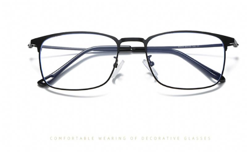 Nowe Anty-niebieskie Okulary Męskie Biznesowe Okulary Płaskie Z Półoprawkami