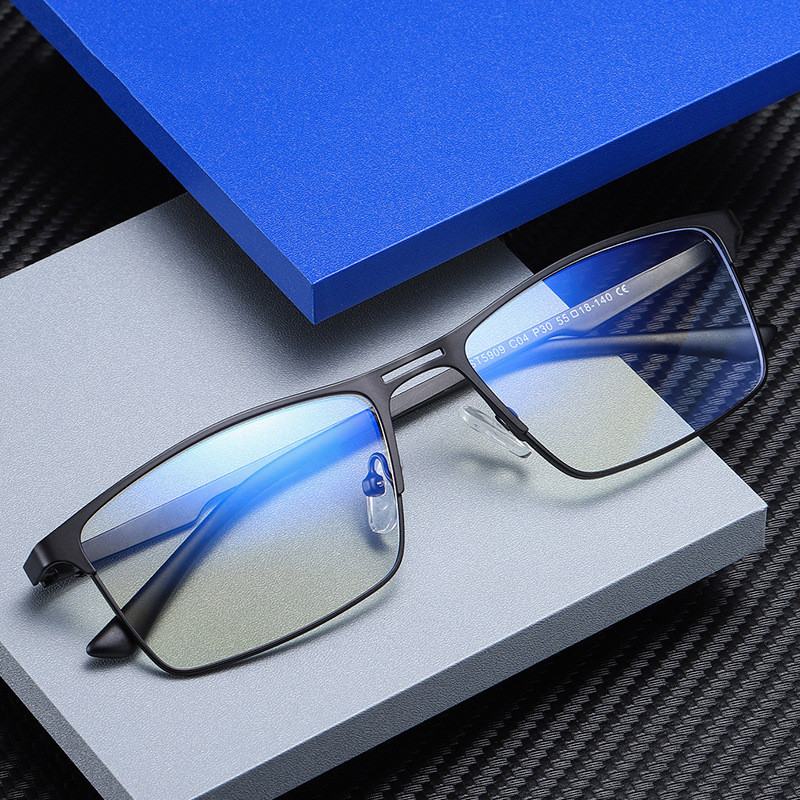 Nowe Anty-niebieskie Okulary Męskie Nieprecyzyjne Płaskie Lustro