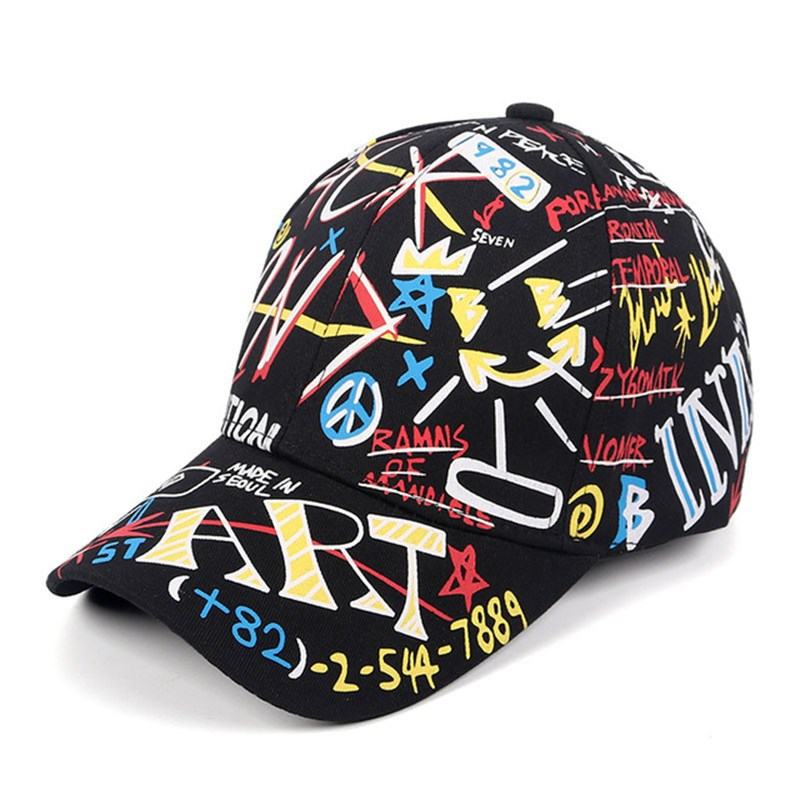 Nowe Co Graffiti CZapka Z Daszkiem Hip-hopowa CZapka Z Daszkiem Lato Podróży CZapki Z Daszkiem Mężczyźni Kobiety Outdoor Sports CZapki Na Co Dzień CZapki Typu Snapback Gorr