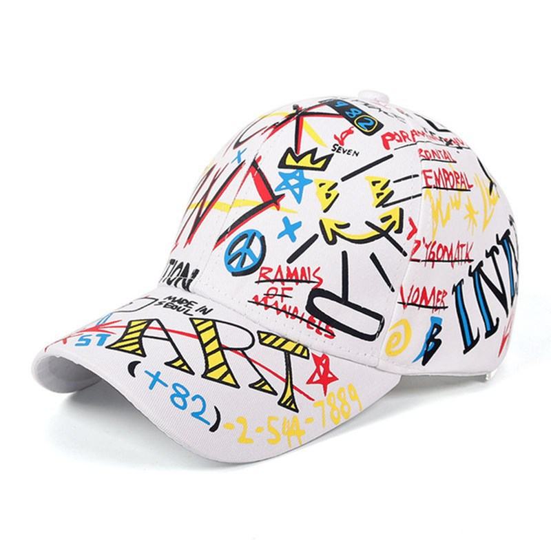 Nowe Co Graffiti CZapka Z Daszkiem Hip-hopowa CZapka Z Daszkiem Lato Podróży CZapki Z Daszkiem Mężczyźni Kobiety Outdoor Sports CZapki Na Co Dzień CZapki Typu Snapback Gorr