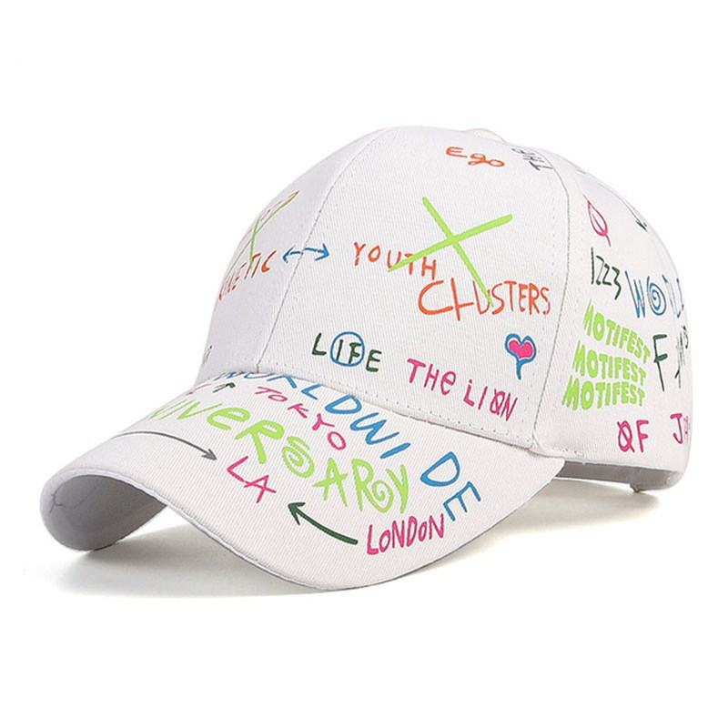 Nowe Co Graffiti CZapka Z Daszkiem Hip-hopowa CZapka Z Daszkiem Lato Podróży CZapki Z Daszkiem Mężczyźni Kobiety Outdoor Sports CZapki Na Co Dzień CZapki Typu Snapback Gorr