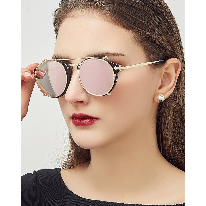 Nowe Nieprecyzyjne Płaskie Metalowe Okulary Przeciwsłoneczne