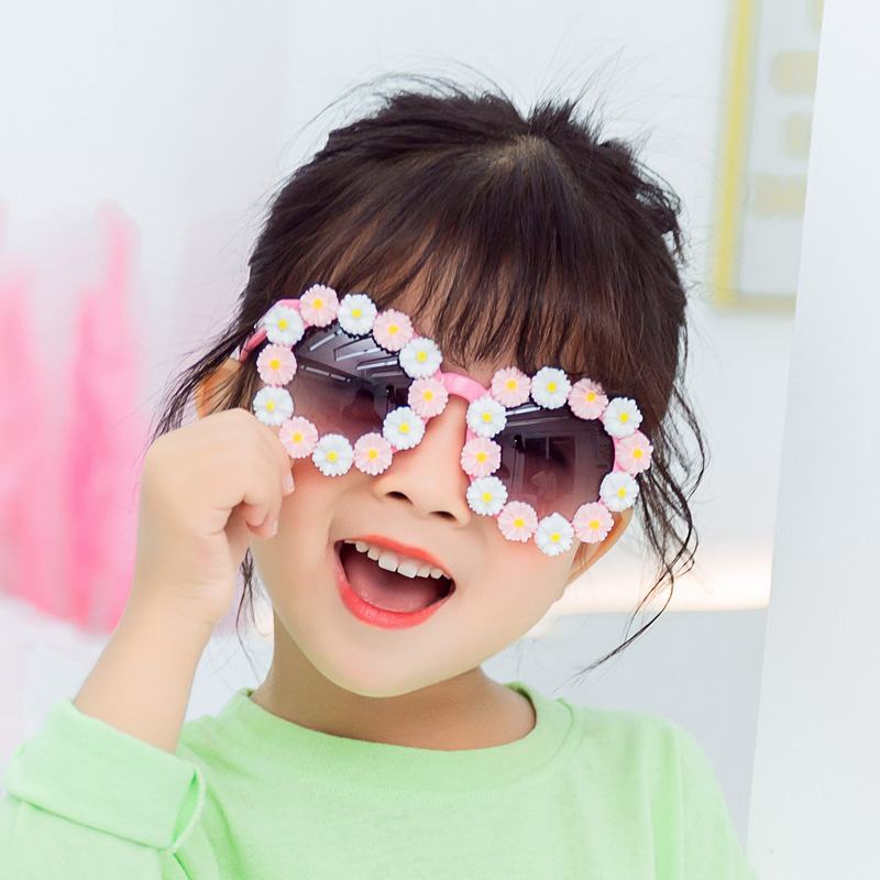 Nowi Chłopcy I Dziewczęta Małe Stokrotki Śliczne Okulary Kwiaty Modna Odzież Dziecięca Pasujące Okulary Przeciwsłoneczne Dziecięce Lustra Ozdobne