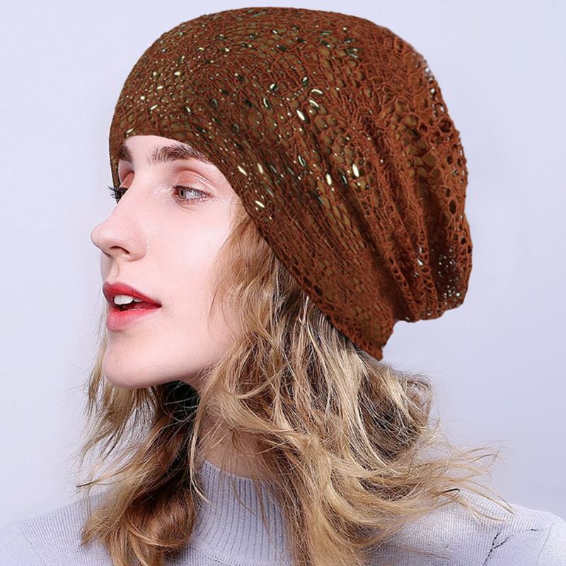 Nowy Knitting Cutout Beanie Hat Oddychające CZapki