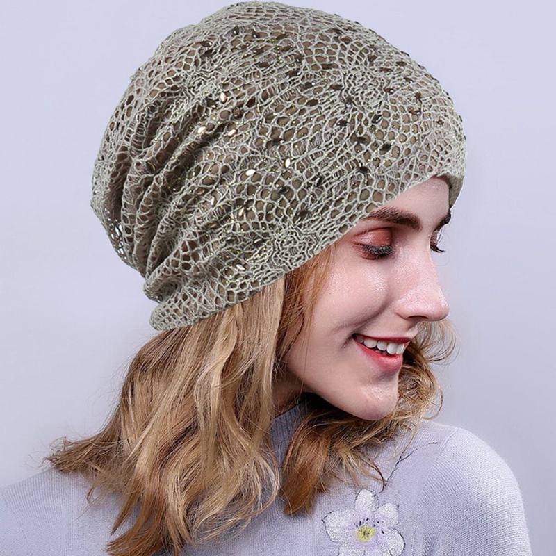 Nowy Knitting Cutout Beanie Hat Oddychające CZapki